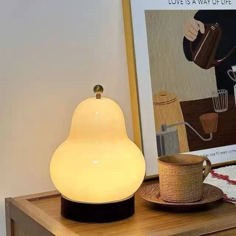 Pear Shape LED Rechargeable Touch Table Lamp - Ideal Bedside or Desk Lighting 2