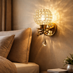 Pendant Lamp Crystal Shade Metal Base 15 x 10 in Indoor 3