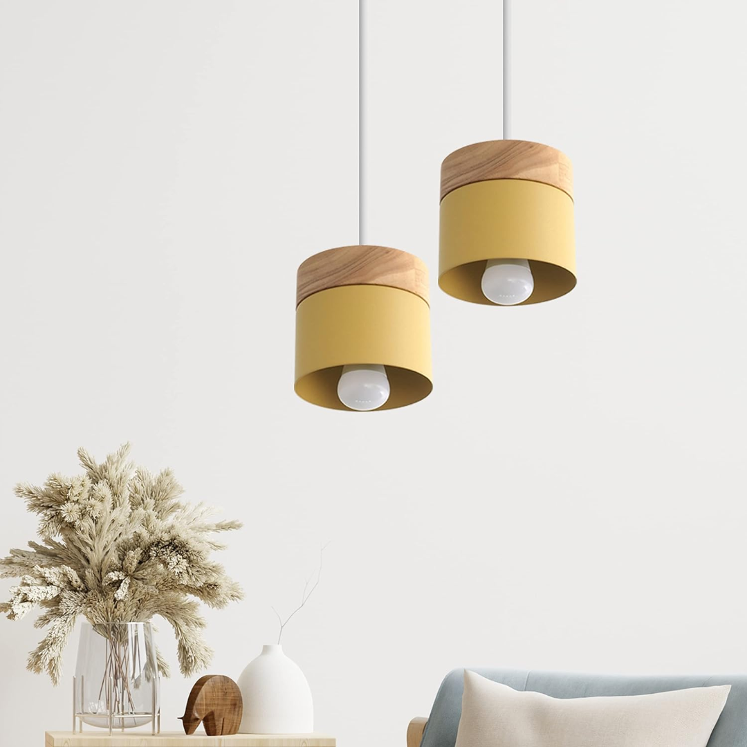 Pendant Light - Modern Kitchen Pendant Lighting with Rustic Wood 0