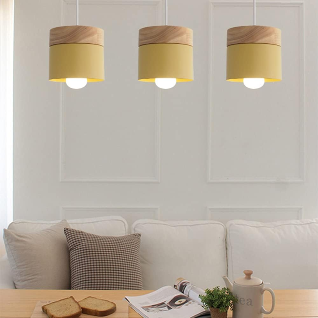Pendant Light - Modern Kitchen Pendant Lighting with Rustic Wood 3