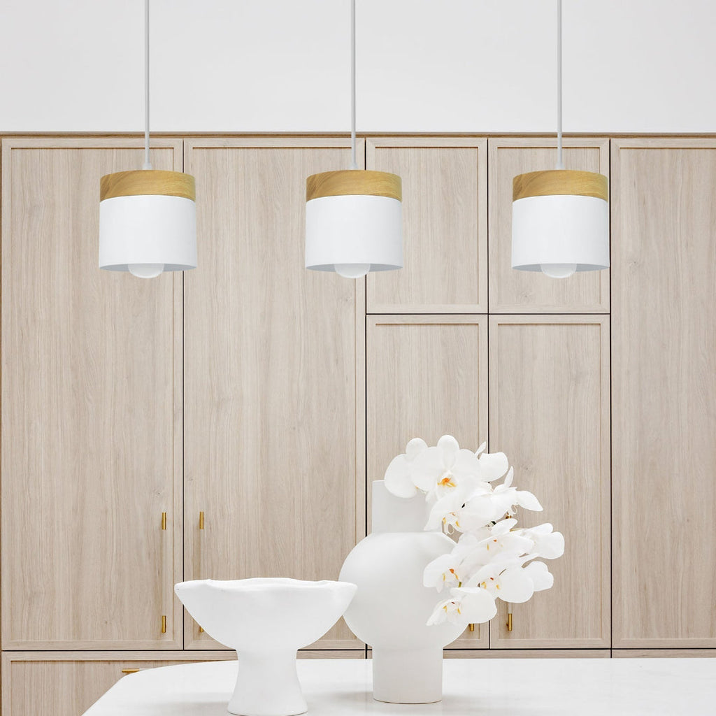 Pendant Light - Modern Kitchen Pendant Lighting with Rustic Wood 7