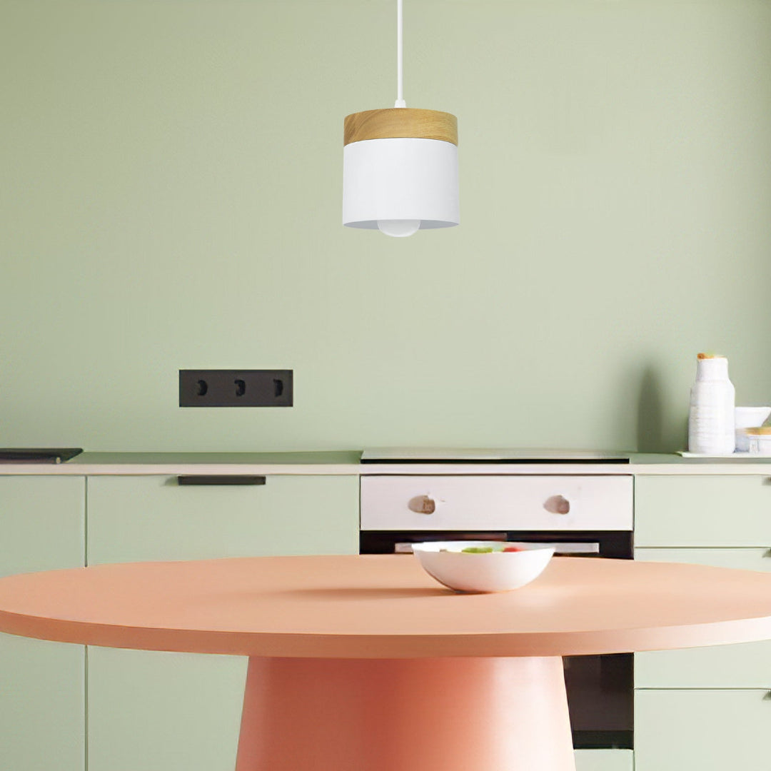Pendant Light - Modern Kitchen Pendant Lighting with Rustic Wood 9