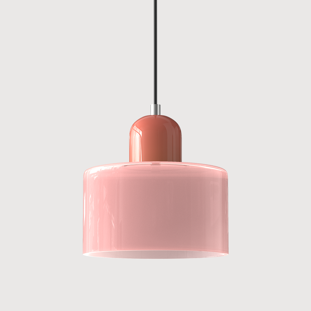 Pendant Light Glass E27 Bulb Compatible Adjustable Cord Ceiling Lamp 01