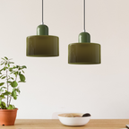 Pendant Light Glass E27 Bulb Compatible Adjustable Cord Ceiling Lamp 04