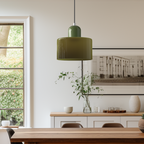 Pendant Light Glass E27 Bulb Compatible Adjustable Cord Ceiling Lamp 07