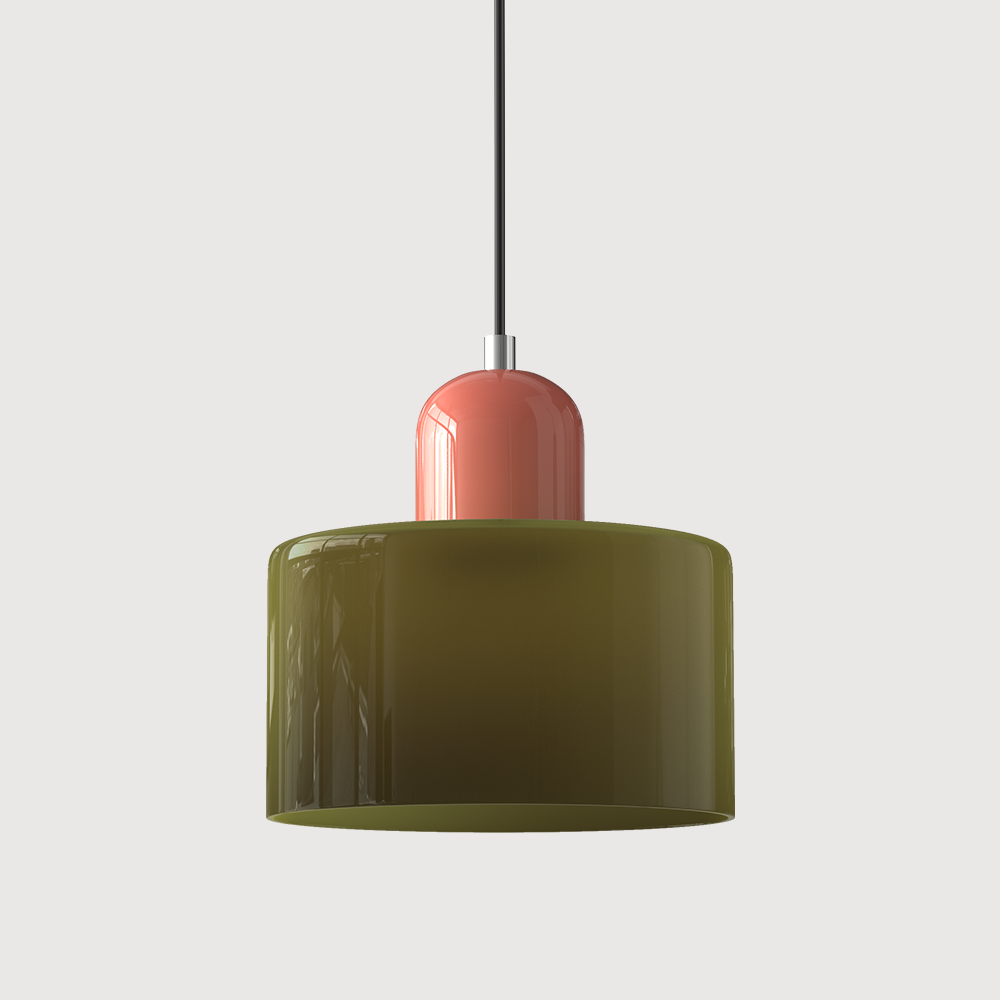 Pendant Light Glass E27 Bulb Compatible Adjustable Cord Ceiling Lamp 09