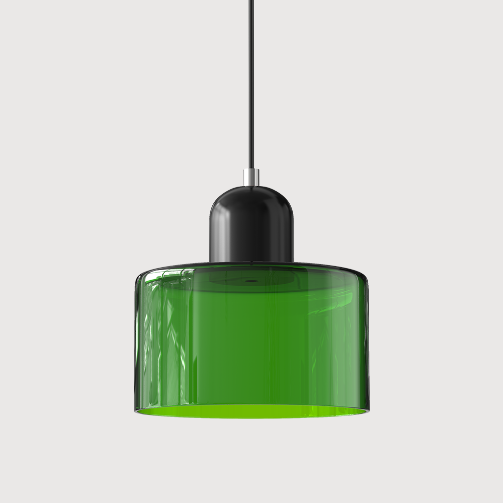 Pendant Light Glass E27 Bulb Compatible Adjustable Cord Ceiling Lamp 11