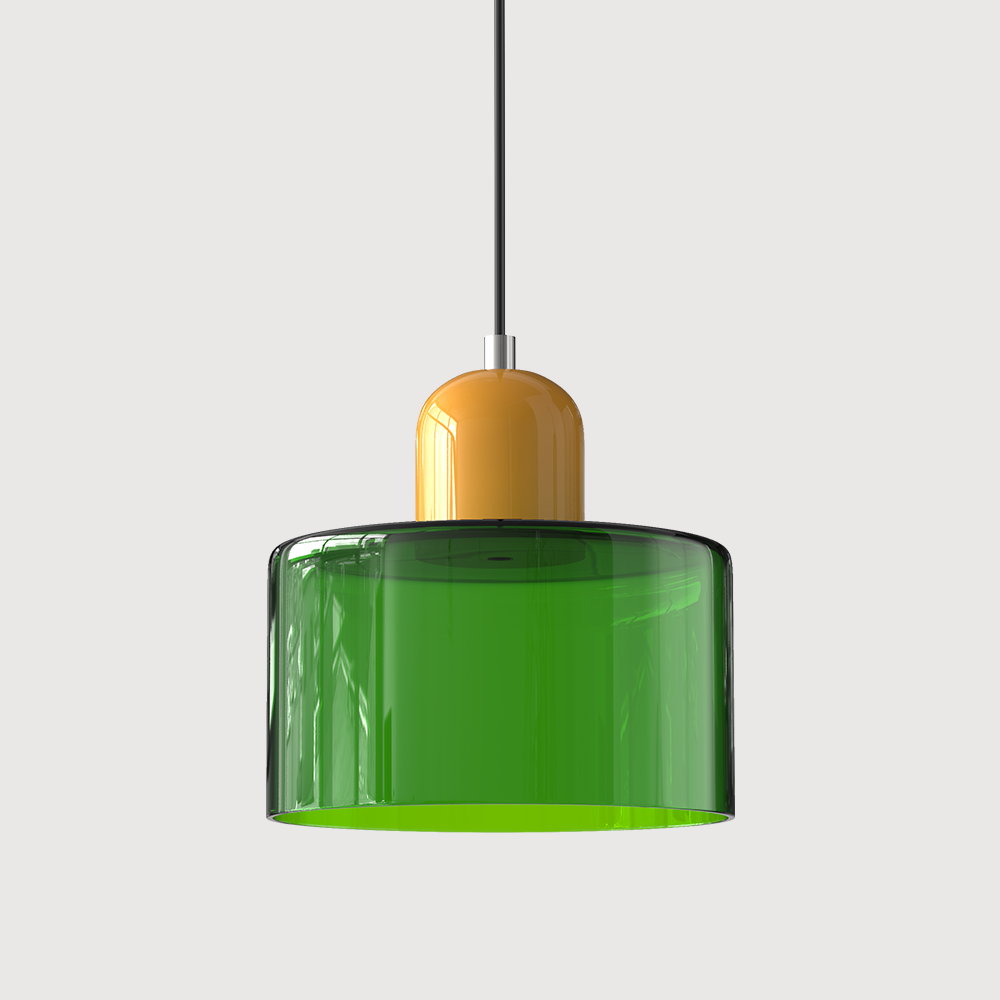 Pendant Light Glass E27 Bulb Compatible Adjustable Cord Ceiling Lamp 12
