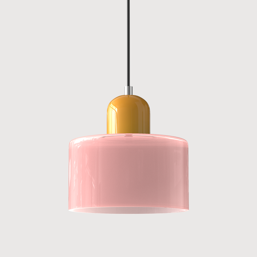 Pendant Light Glass E27 Bulb Compatible Adjustable Cord Ceiling Lamp 15