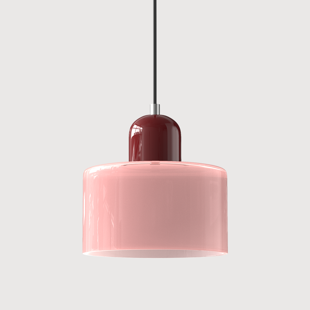 Pendant Light Glass E27 Bulb Compatible Adjustable Cord Ceiling Lamp 16