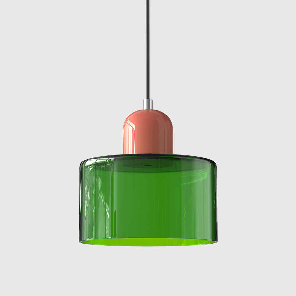 Pendant Light Glass E27 Bulb Compatible Adjustable Cord Ceiling Lamp 24