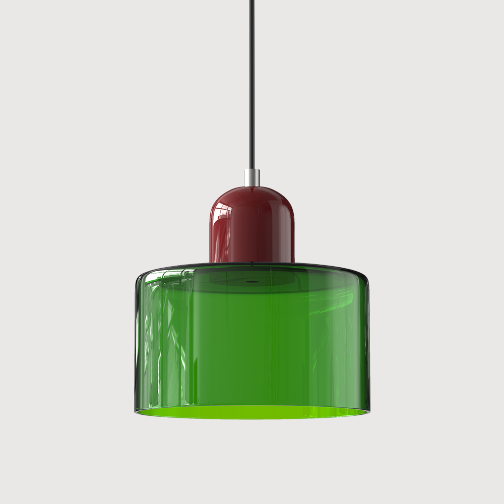 Pendant Light Glass E27 Bulb Compatible Adjustable Cord Ceiling Lamp 26