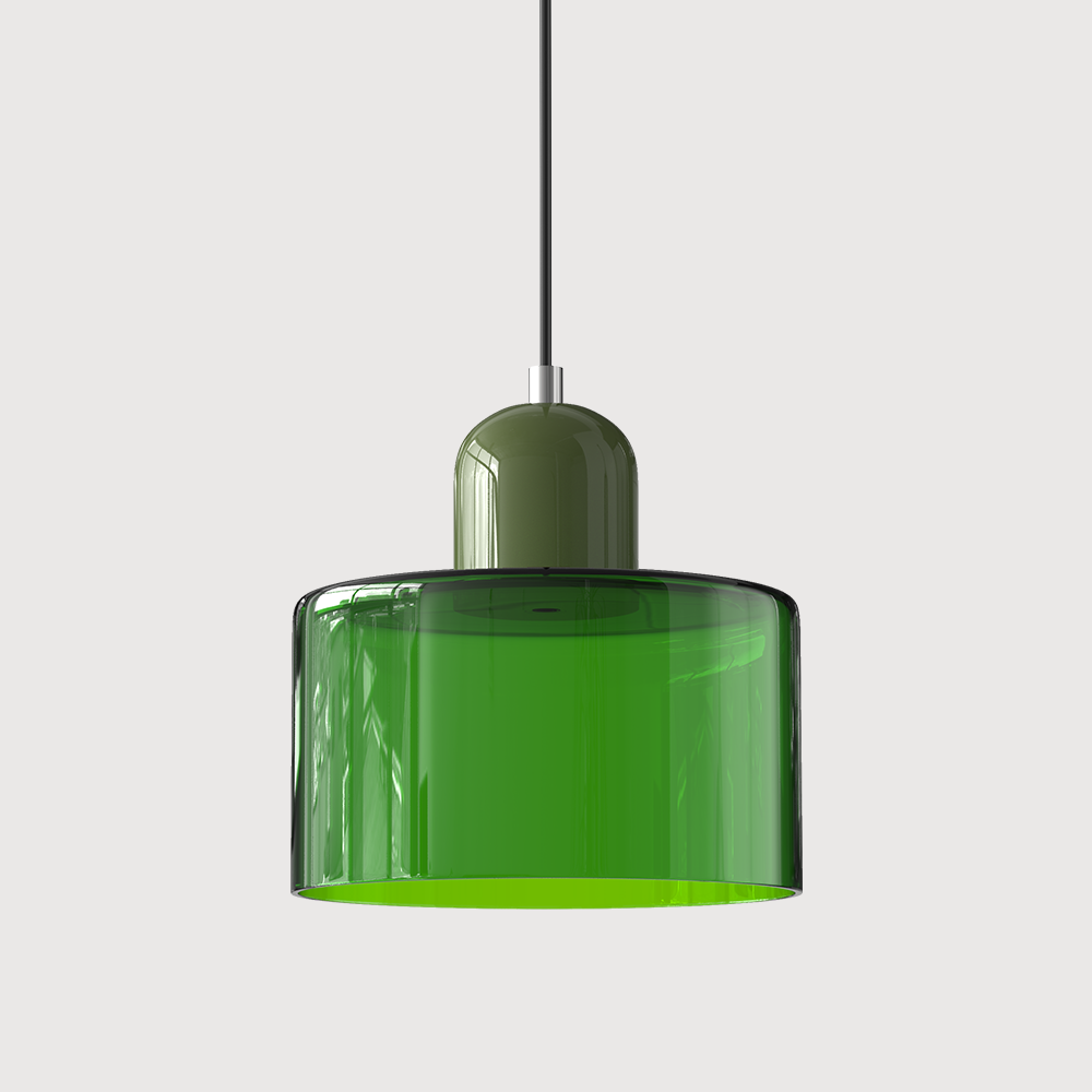 Pendant Light Glass E27 Bulb Compatible Adjustable Cord Ceiling Lamp 32