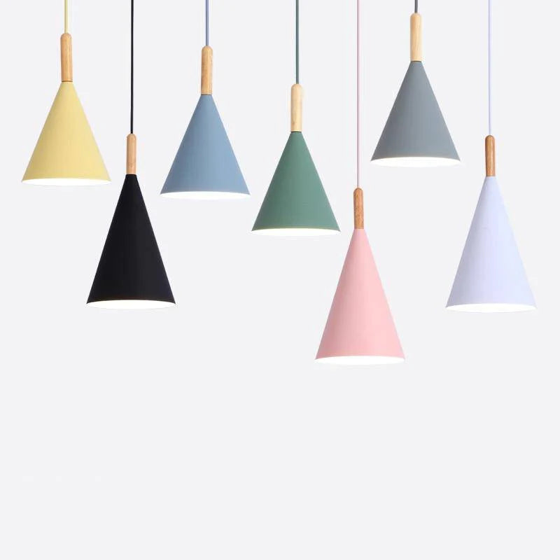 Pendant Light Metal Wood Accent E27 LED Hardwired 90 to 260V, Stylish Kitchen Lighting 2