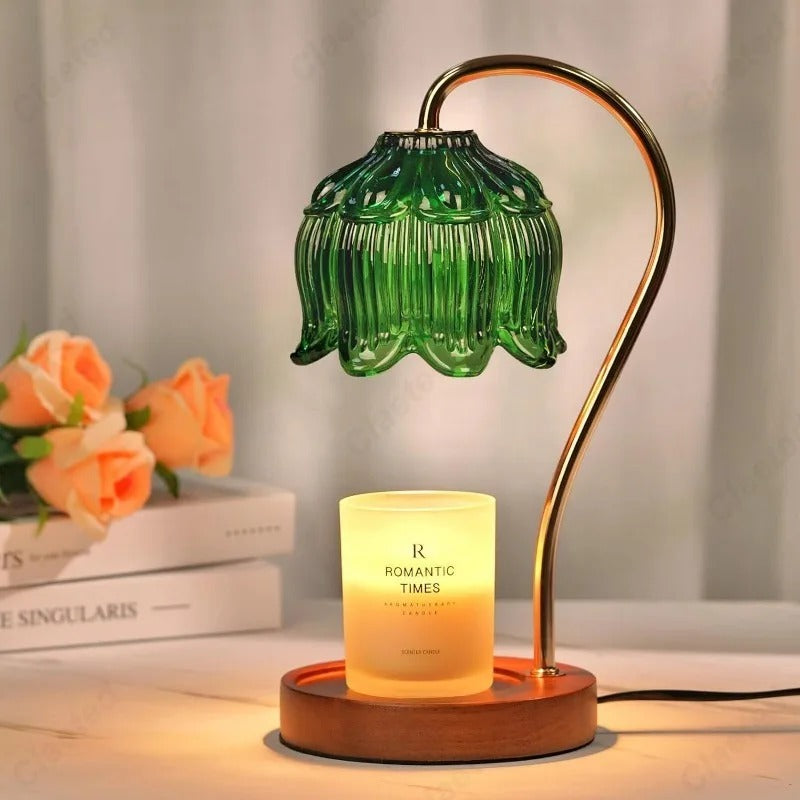 Petal Shaped Candle Warmer Lamp - Elegant Design for Cozy Ambience 4