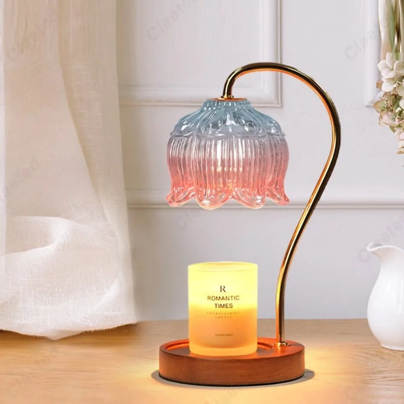 Petal Shaped Candle Warmer Lamp - Elegant Design for Cozy Ambience 5