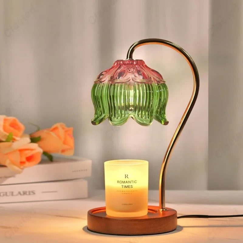 Petal Shaped Candle Warmer Lamp - Elegant Design for Cozy Ambience 6