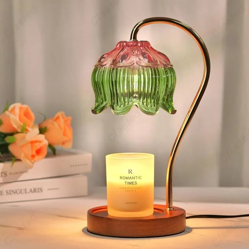 Petal Shaped Candle Warmer Lamp - Elegant Design for Cozy Ambience 7