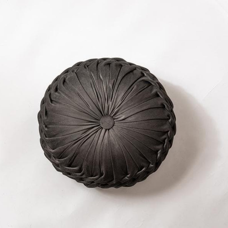 Pleated Velvet Cushion Pillow, 16 × 16 in, Polyester Cotton Filling 11