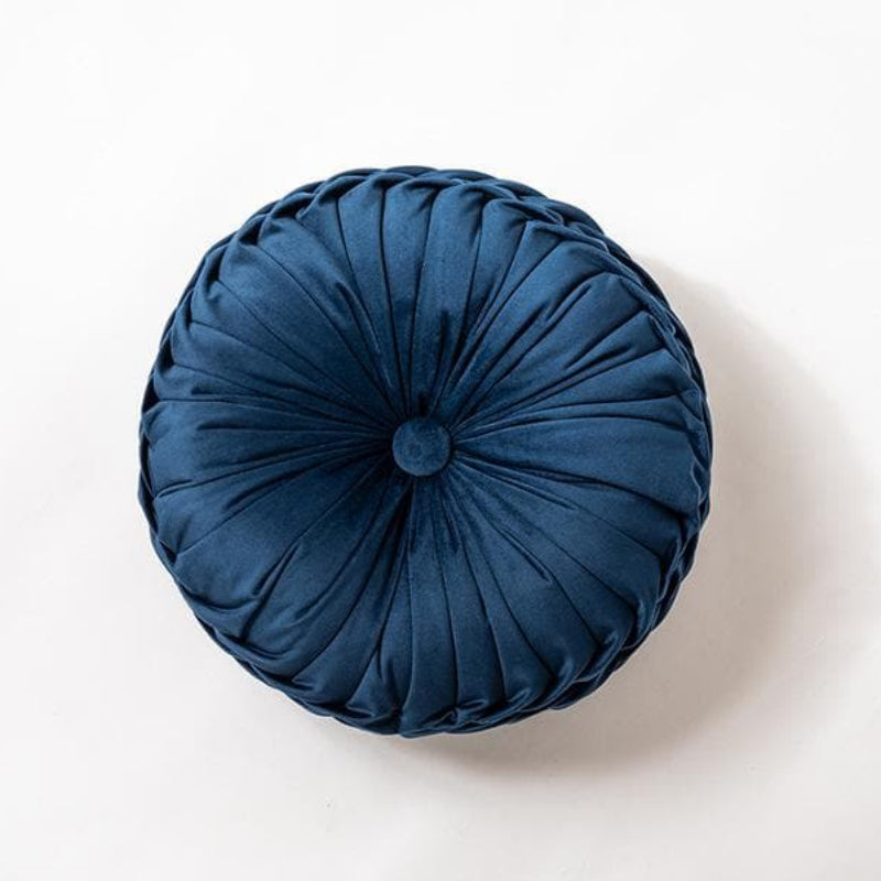 Pleated Velvet Cushion Pillow, 16 × 16 in, Polyester Cotton Filling 13