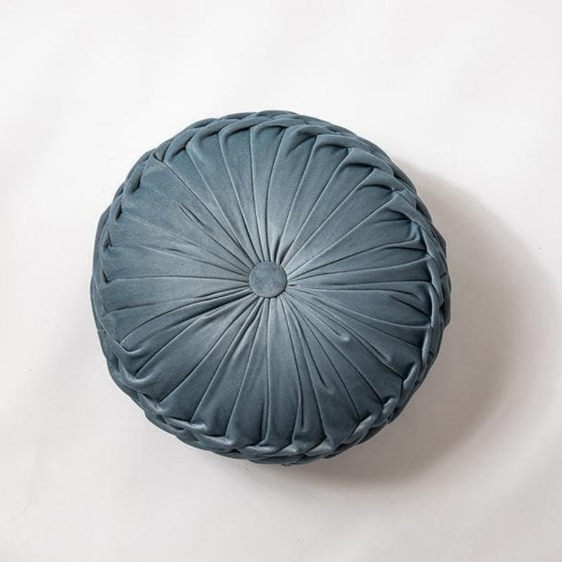 Pleated Velvet Cushion Pillow, 16 × 16 in, Polyester Cotton Filling 8