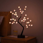 Plum Blossom Table Lamp with Adjustable Branches – Battery Operated LED Bedroom Lamp for Elegant Home Decor 1