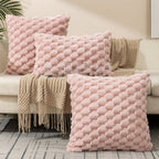 Plush Marshmallow Cushion Cover - Soft 3D Texture for Cozy Comfort 0