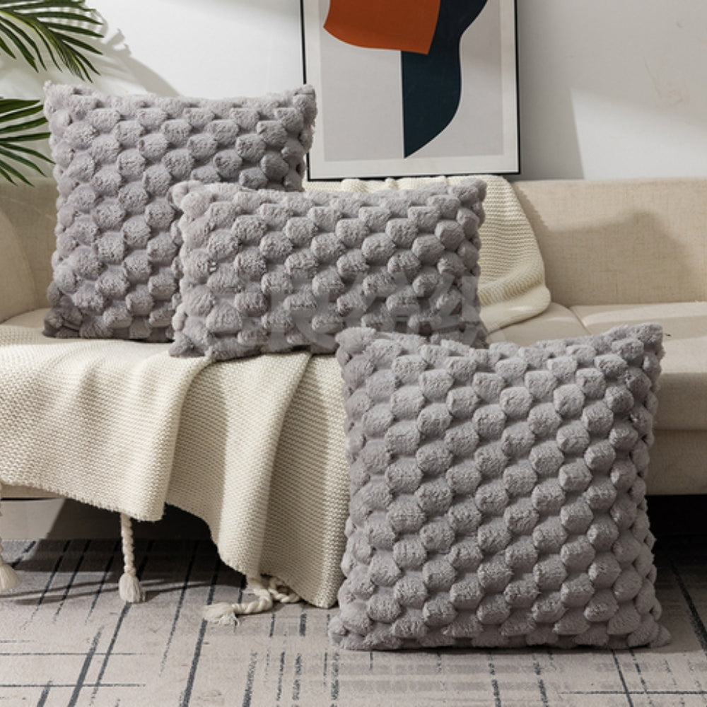 Plush Marshmallow Cushion Cover - Soft 3D Texture for Cozy Comfort 5