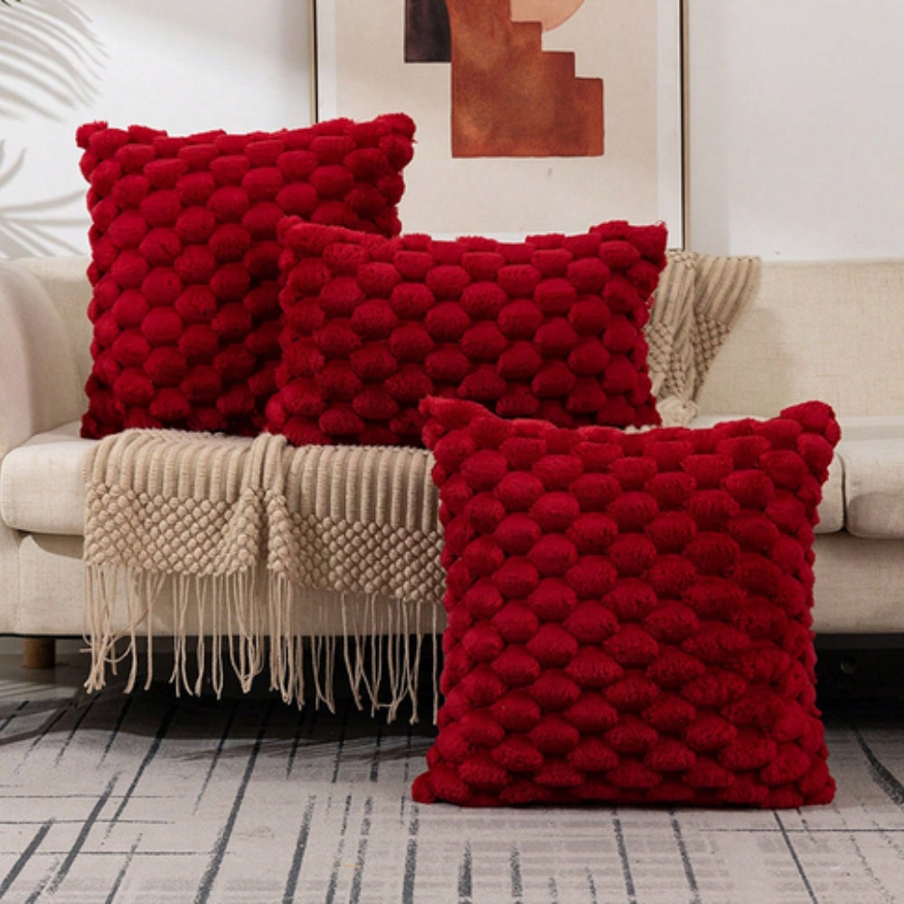 Plush Marshmallow Cushion Cover - Soft 3D Texture for Cozy Comfort 9