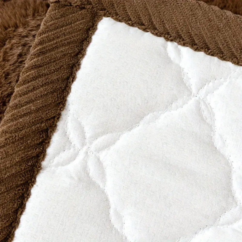 Plush Microfiber Sofa Cover - Stylish, Non-Slip Protection for Couch 6