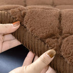 Plush Microfiber Sofa Cover - Stylish, Non-Slip Protection for Couch 7