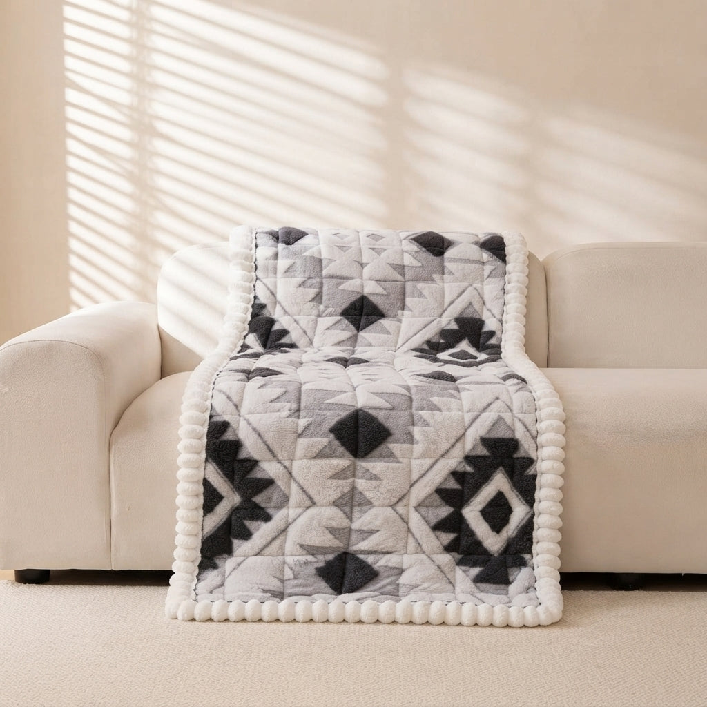 Plush Quilted Sofa Cover with Anti-Slip Backing, Machine Washable 1