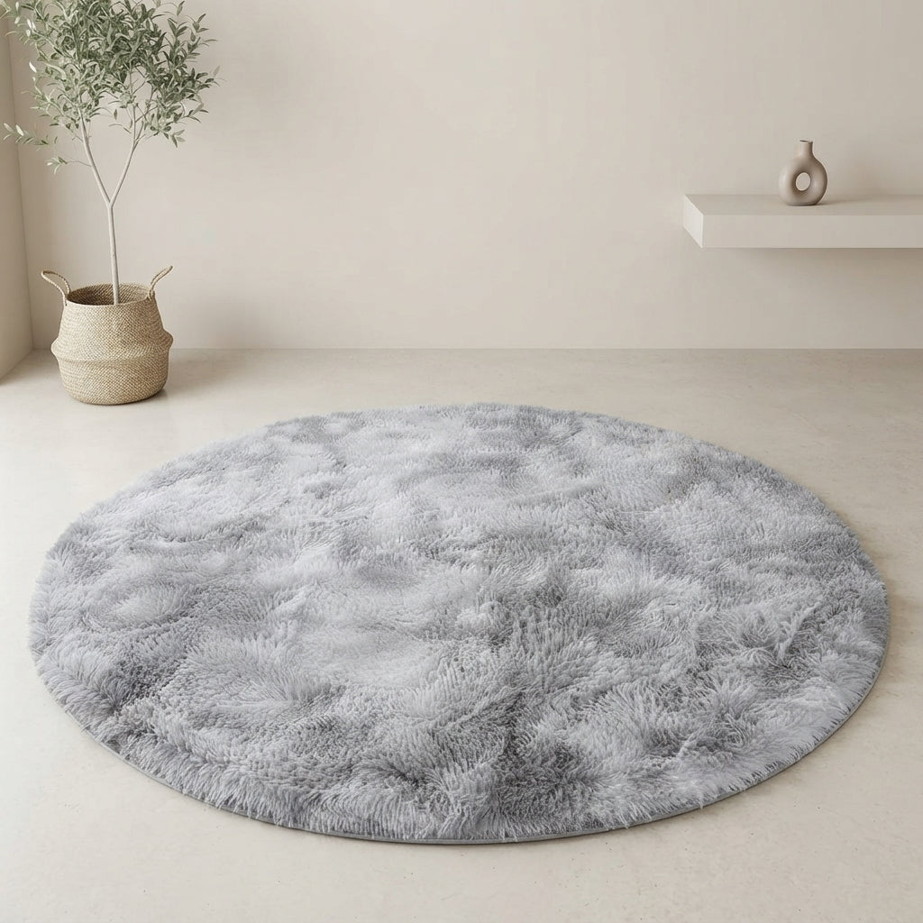 Plush Round Rug Soft Fabric Cozy Texture for Kids Room 1