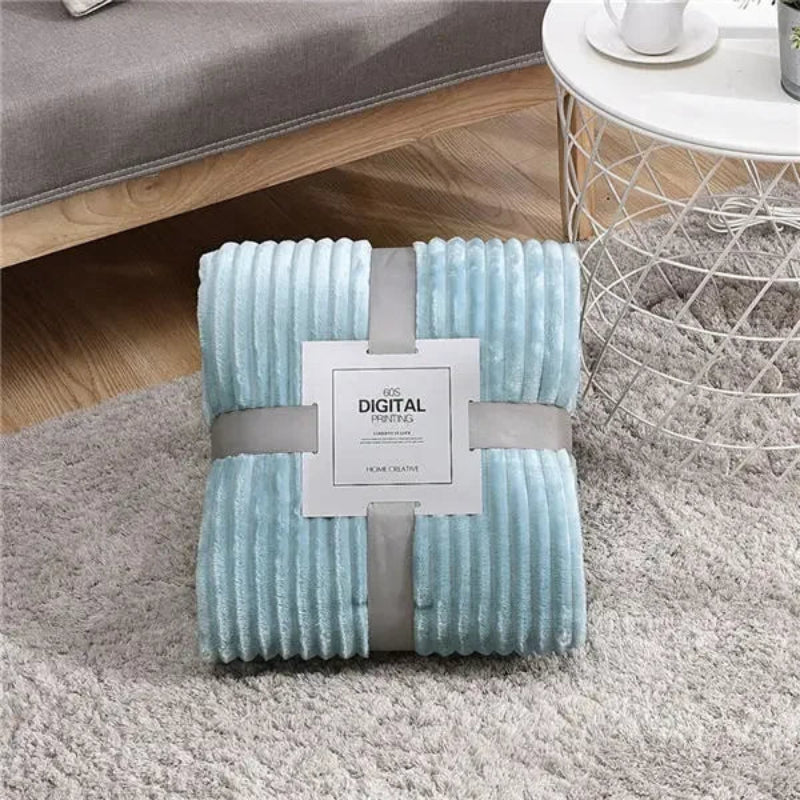 Plush Throw Blanket - Soft & Cozy Ribbed Fleece for Ultimate Comfort 10