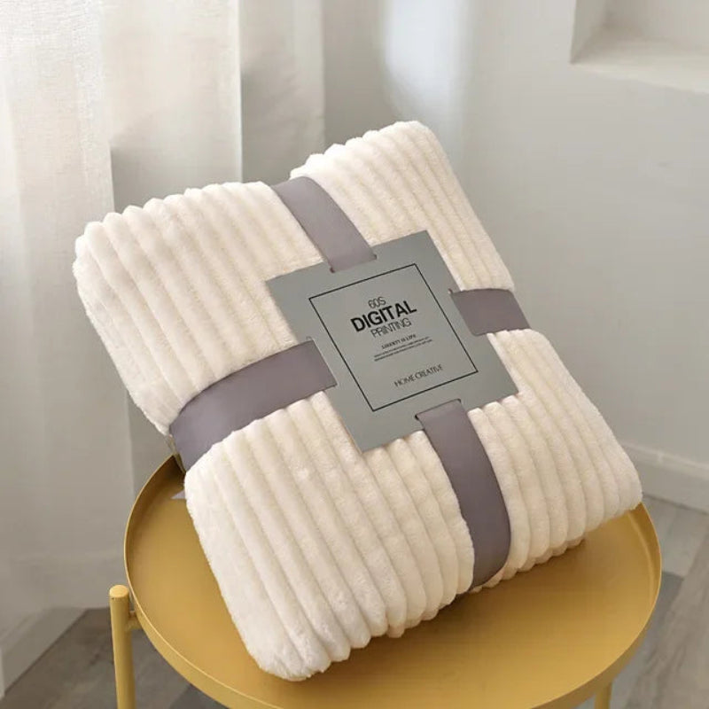 Plush Throw Blanket - Soft & Cozy Ribbed Fleece for Ultimate Comfort 11