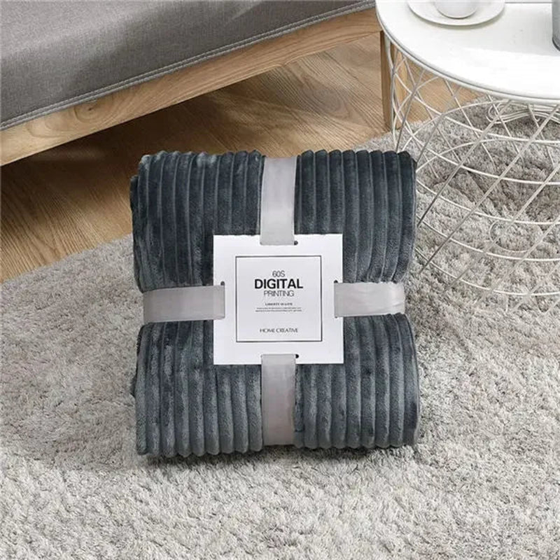 Plush Throw Blanket - Soft & Cozy Ribbed Fleece for Ultimate Comfort 13