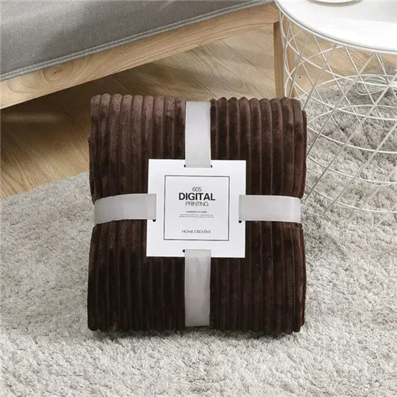 Plush Throw Blanket - Soft & Cozy Ribbed Fleece for Ultimate Comfort 14