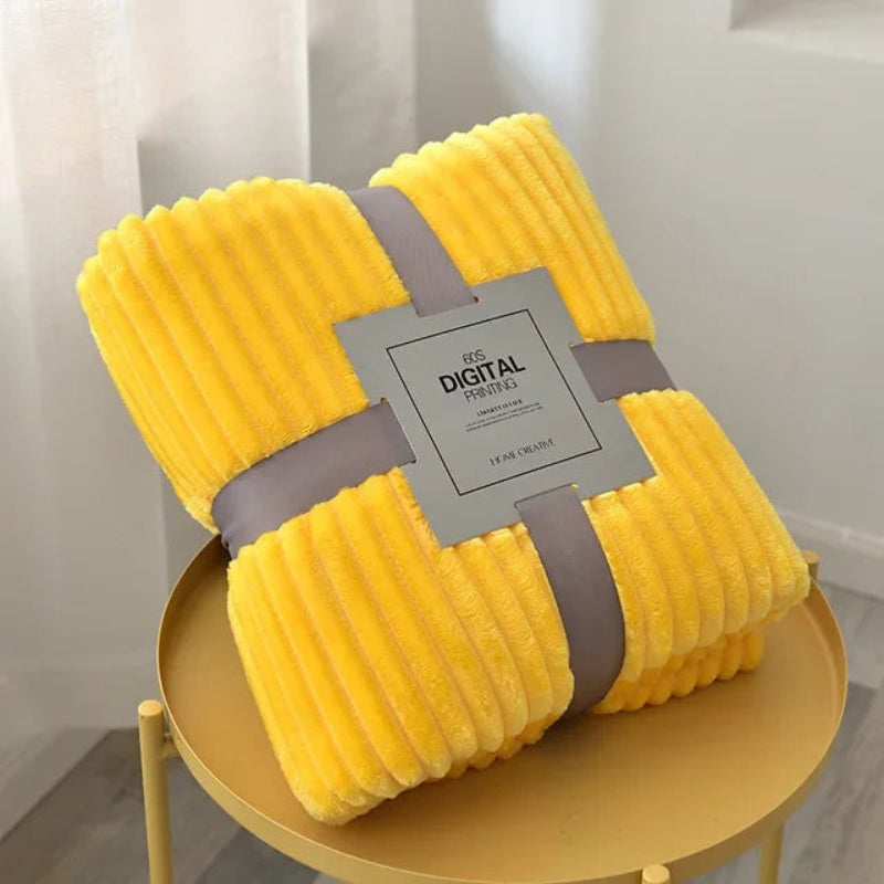 Plush Throw Blanket - Soft & Cozy Ribbed Fleece for Ultimate Comfort 7