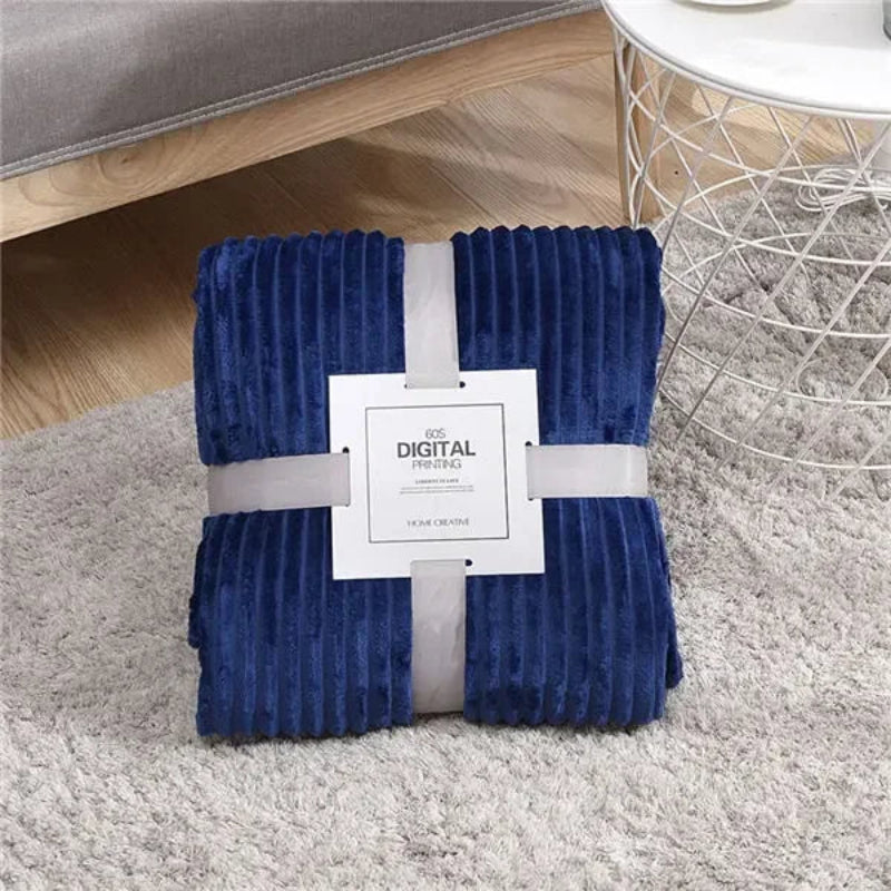 Plush Throw Blanket - Soft & Cozy Ribbed Fleece for Ultimate Comfort 9