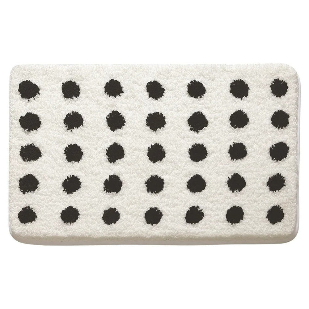 Polka Dot Bath Mat - Soft Microfiber, Quick-Dry & Non-Slip Design 6