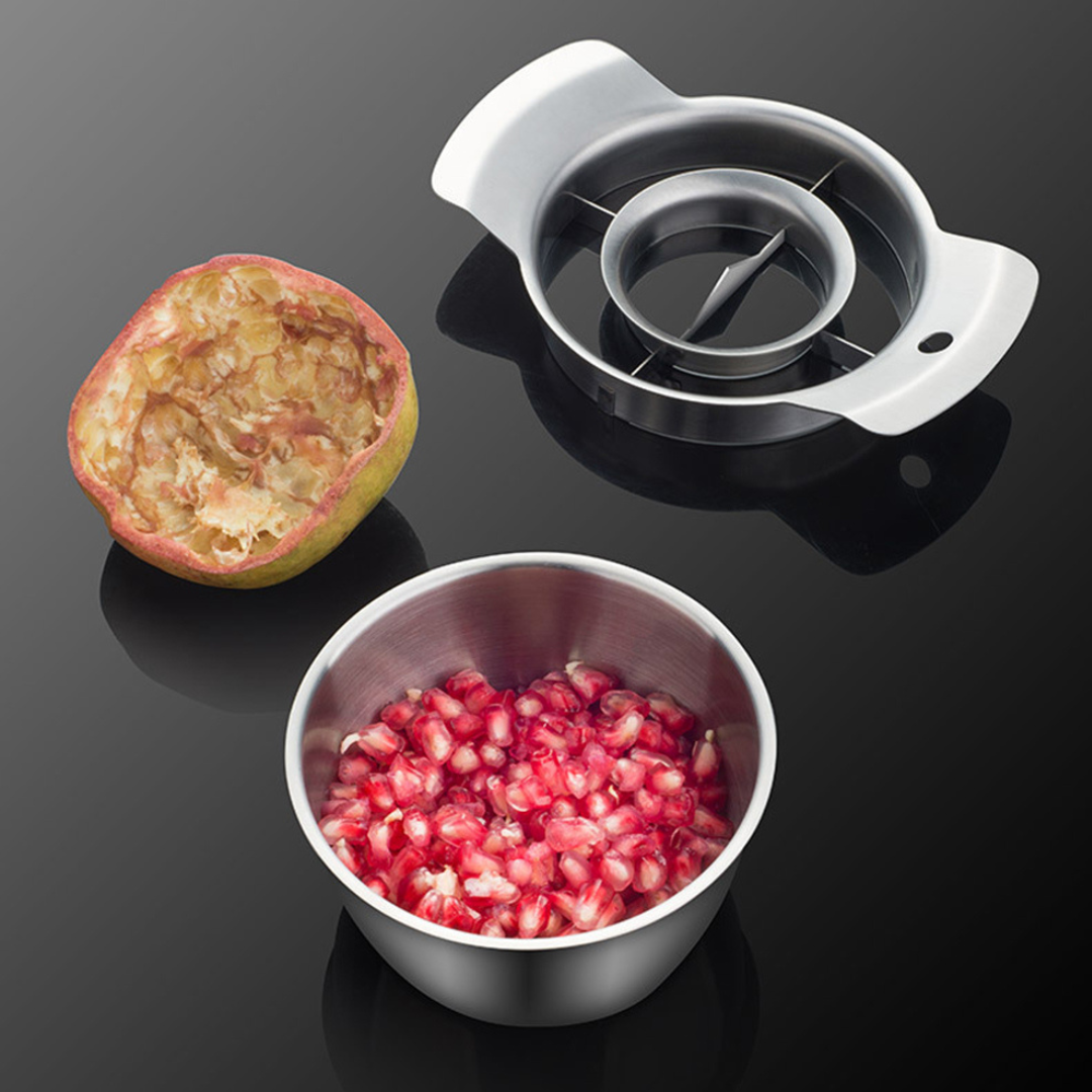 Pomegranate Corer - Stainless Steel Efficient Seed Remover with Tray 3