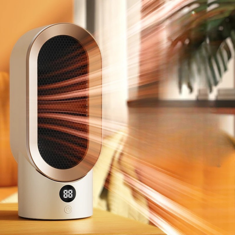 Portable Electric Ceramic Space Heater with Adjustable Heat Settings – Energy Efficient Indoor Heater for Quick Warmth 1