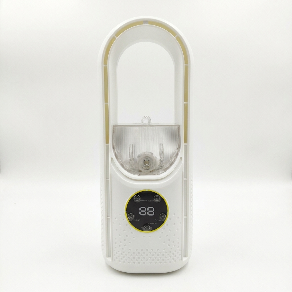 Bladeless Fan UV Air Purifier USB Powered 6 Speed Compact Tabletop Design
