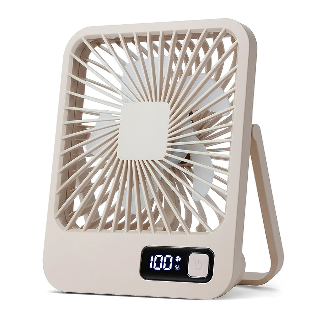 Portable Rechargeable USB Table Fan - 5-Speed Adjustable Cooling 4