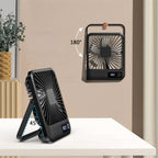 Portable Rechargeable USB Table Fan - 5-Speed Adjustable Cooling 6