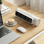 Portable Tower Fan, Bladeless Design, 360° Air Circulation, Battery Operated 2