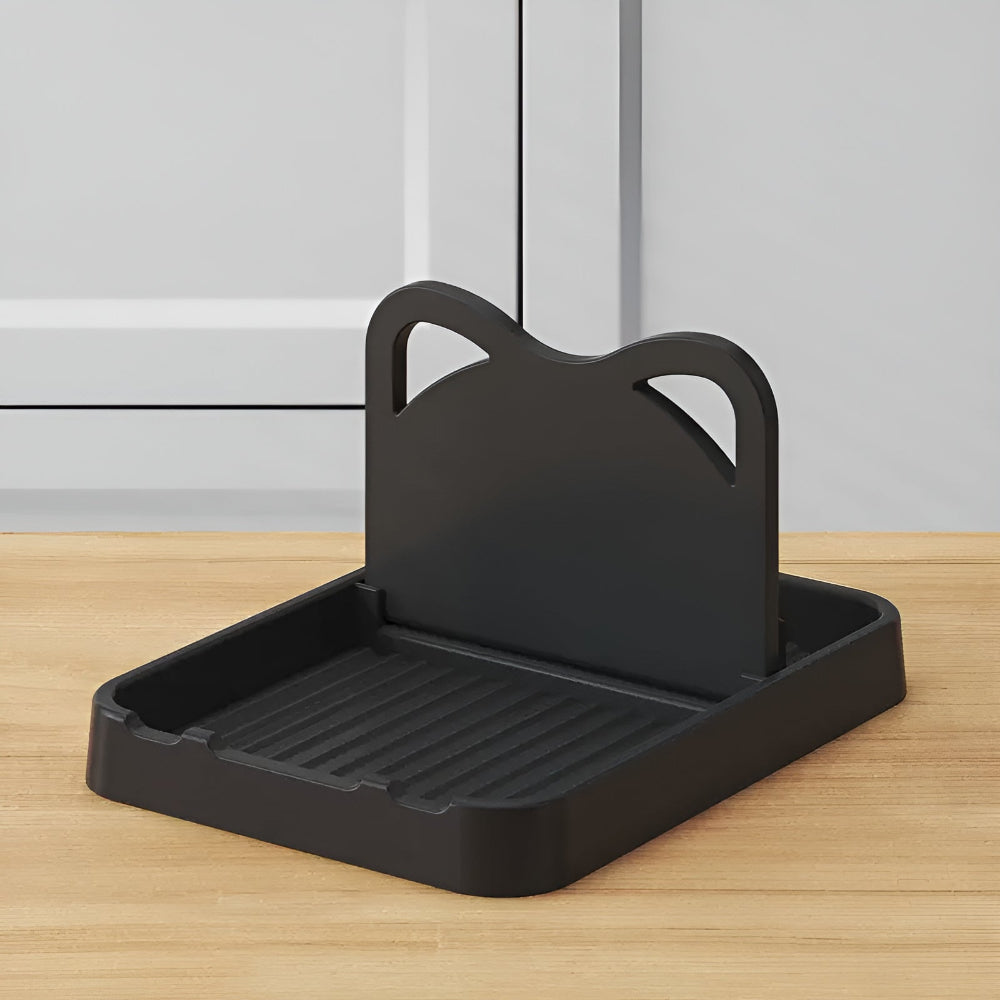 Pot Lid and Utensil Drip Holder - Space-Saving Kitchen Organizer 0