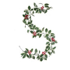 Pre Lit Christmas Garland with Lights - Holly Design for Indoor/Outdoor Use 4