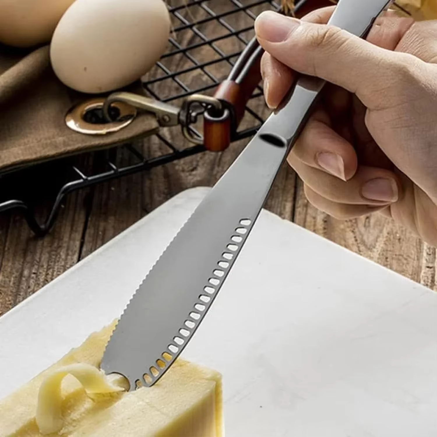 Premium Stainless Steel Cheese Slicer Kit - Adjustable Thickness & 4 Wires 7