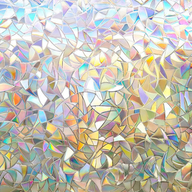 Privacy Window Film – Rainbow Effect, 200cm x 45cm, Easy Application Window Tint with UV Protection 3